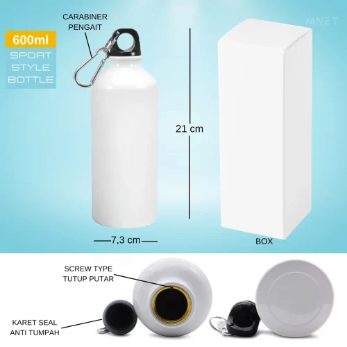 Botol Minum Olah Raga Aluminium 600ml